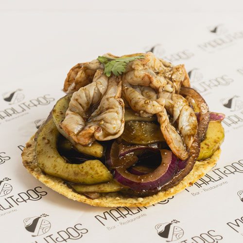 Tostada Aguachile Negro