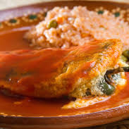 Acorazado-Chile relleno con Caldillo
