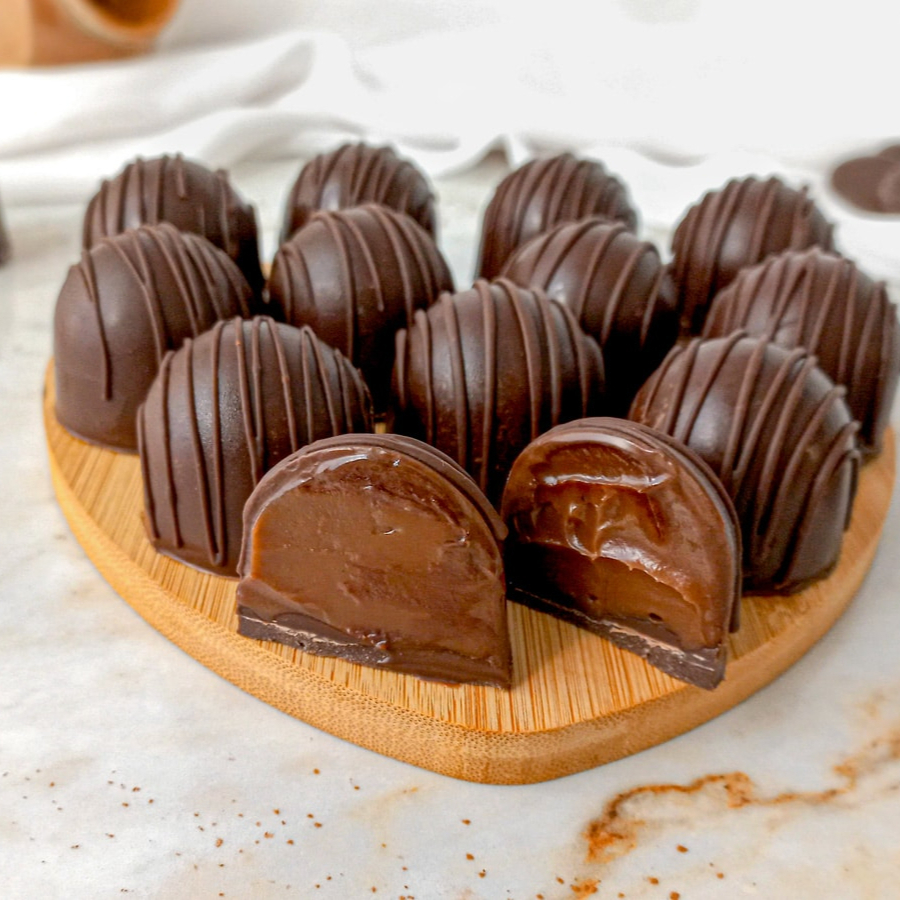 4 trufas mista, chocolate e maracujá