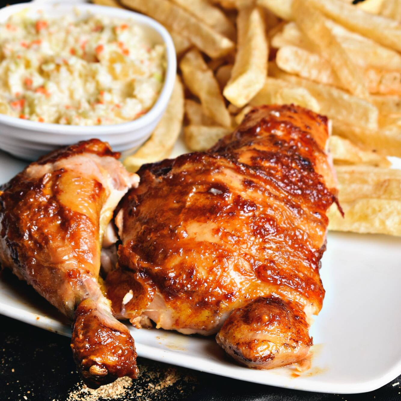 Combo con un 1/4 apanado o asado