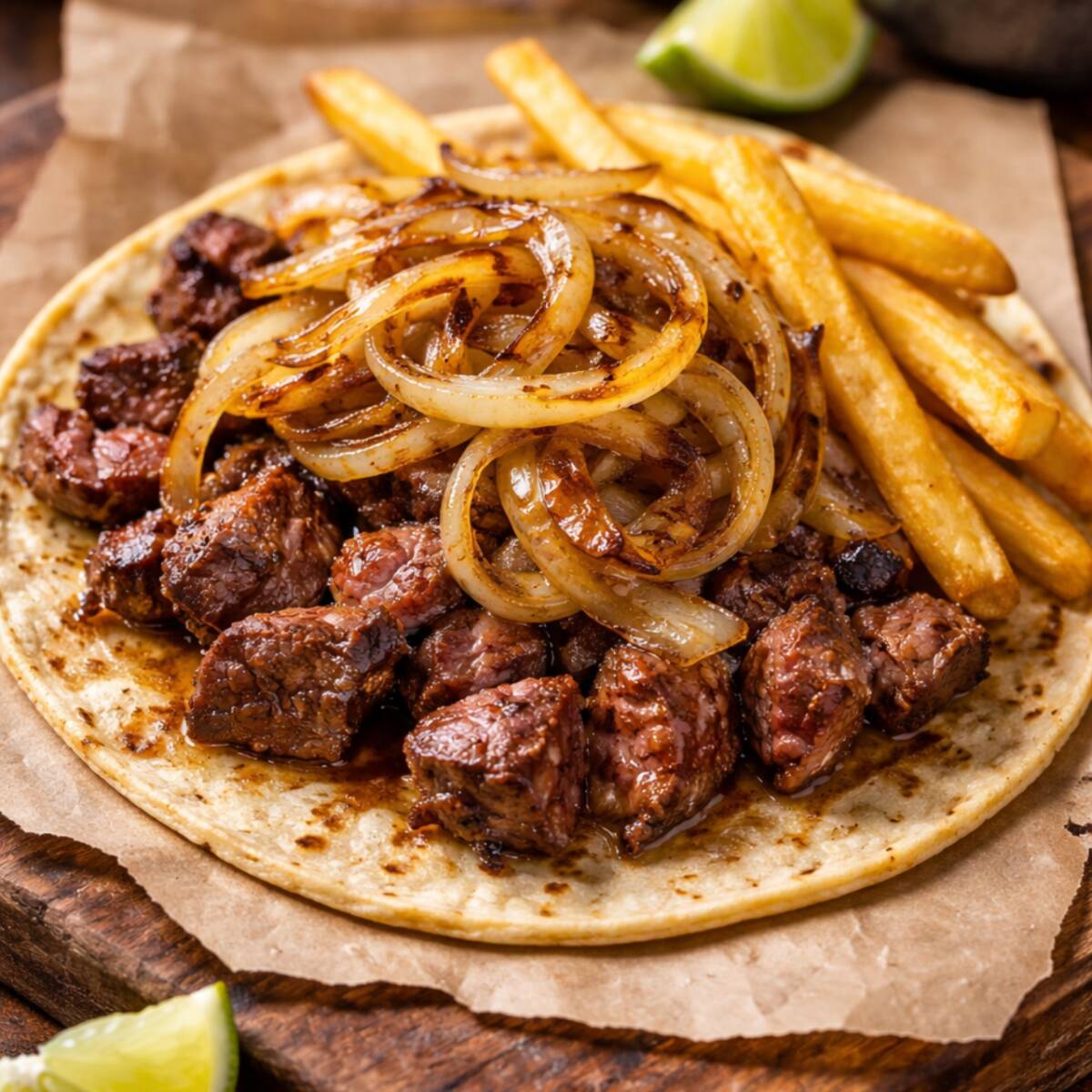 Taco Rib eye (c/Papas)