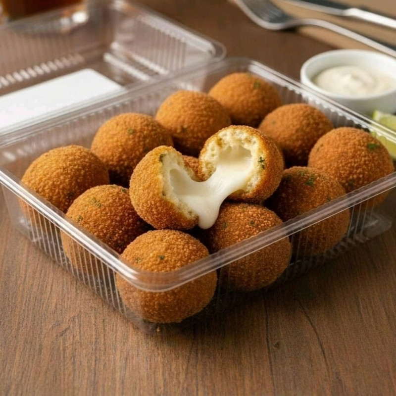 12 bolinhos de tilápia com recheio de queijo