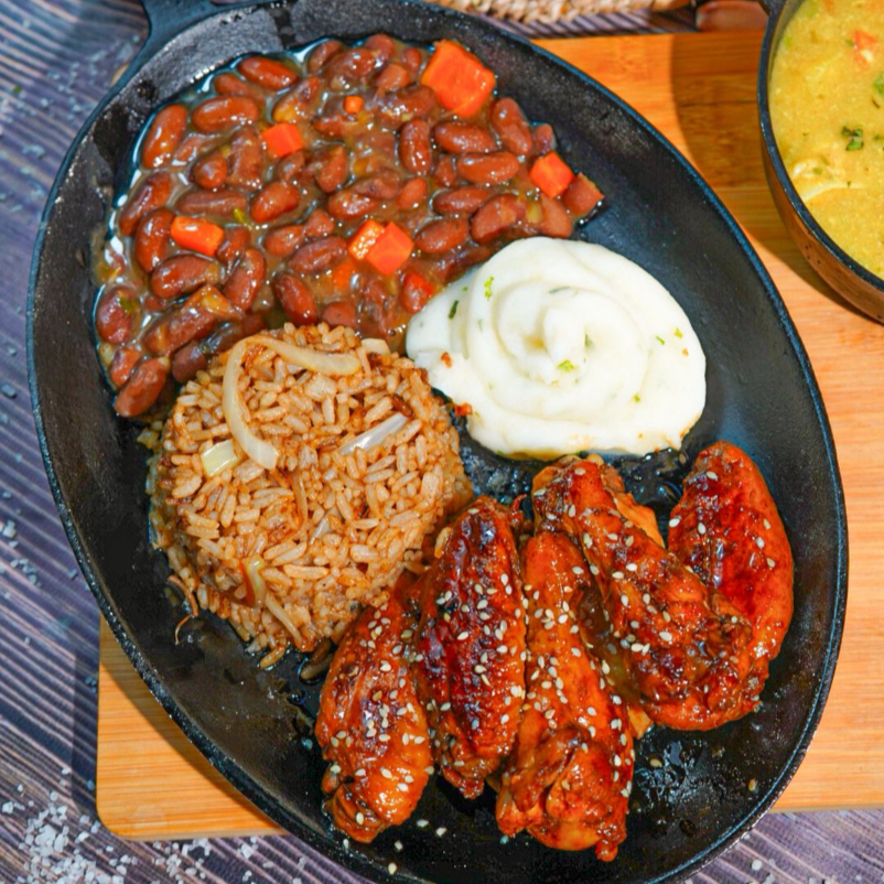 Almuerzo Alitas Teriyaki