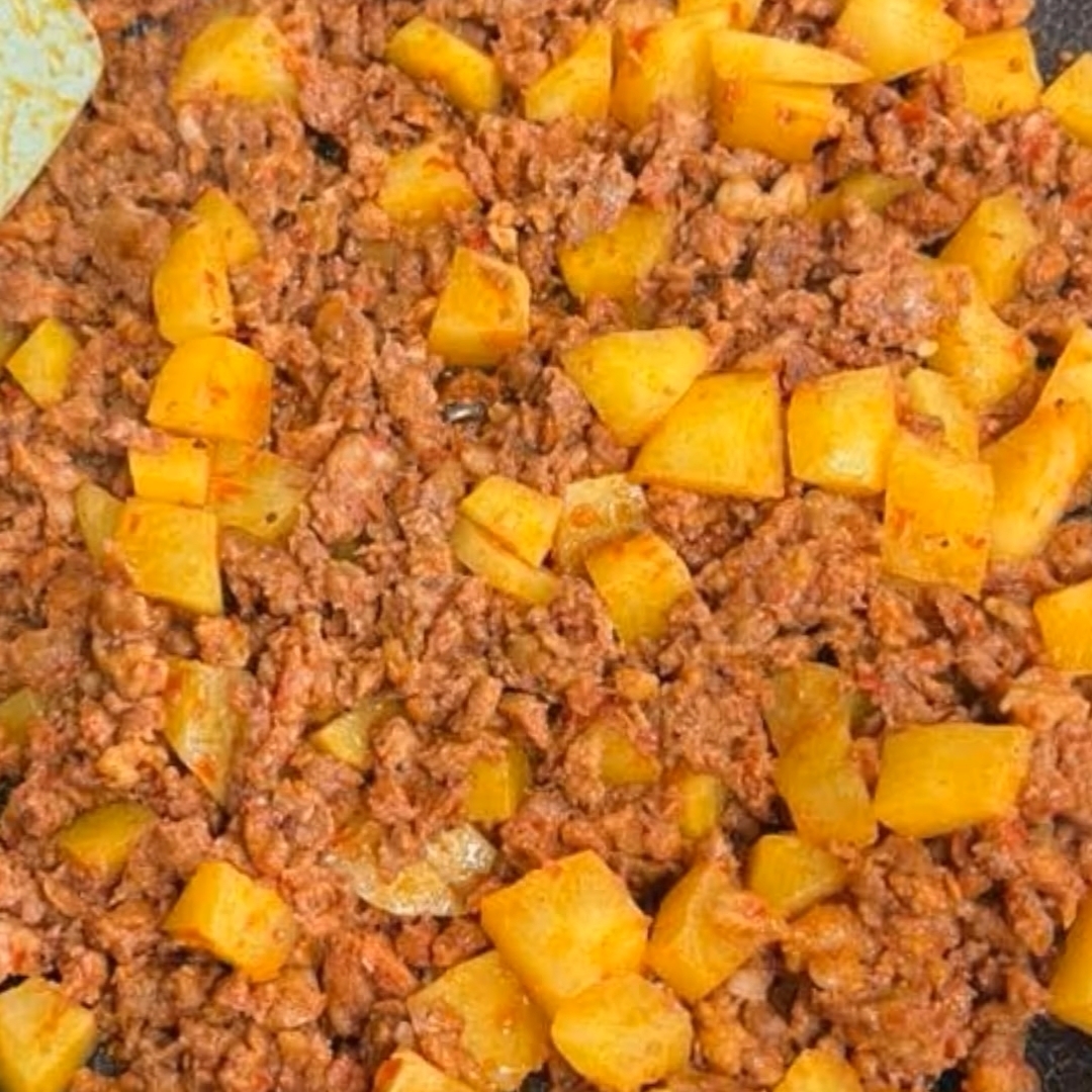 Papas en chorizo