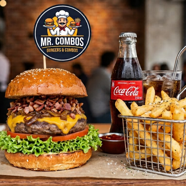 COMBO BURGUER CHEDDAR TOCINETA