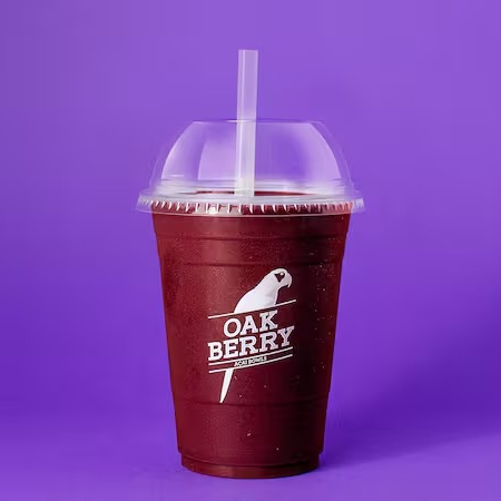 Açaí 350 ml: smoothie com textura mais cremosa para tomar com canudo. Escolha até 3 toppings (toppings não poderão ser mandados à parte, são misturados com o açaí). – foto ilustrativa