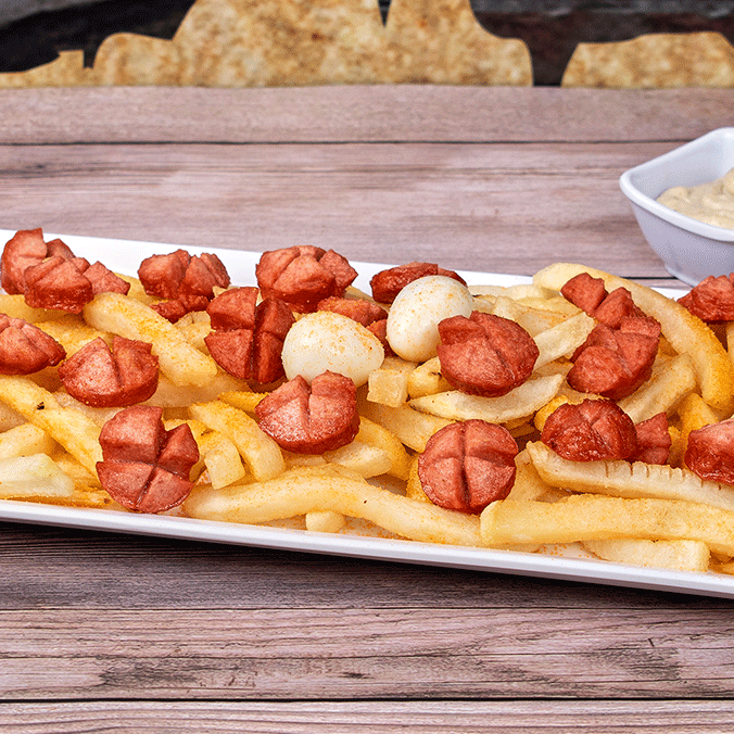 Salchipapas de tradicional