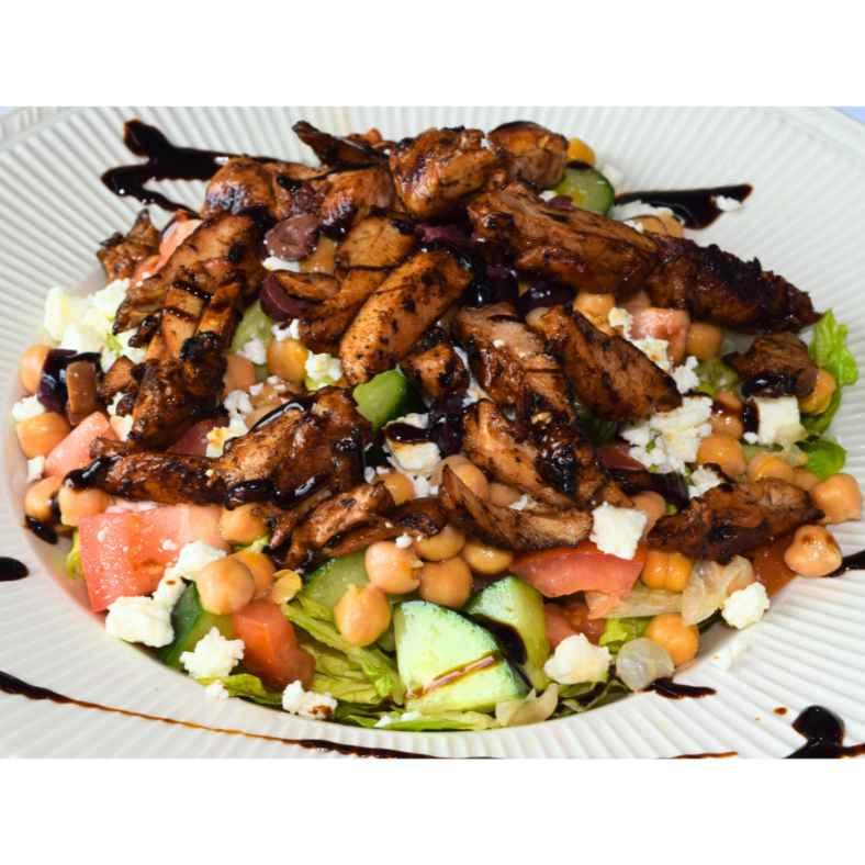 Mediterranean Salad With Chicken Balsamic