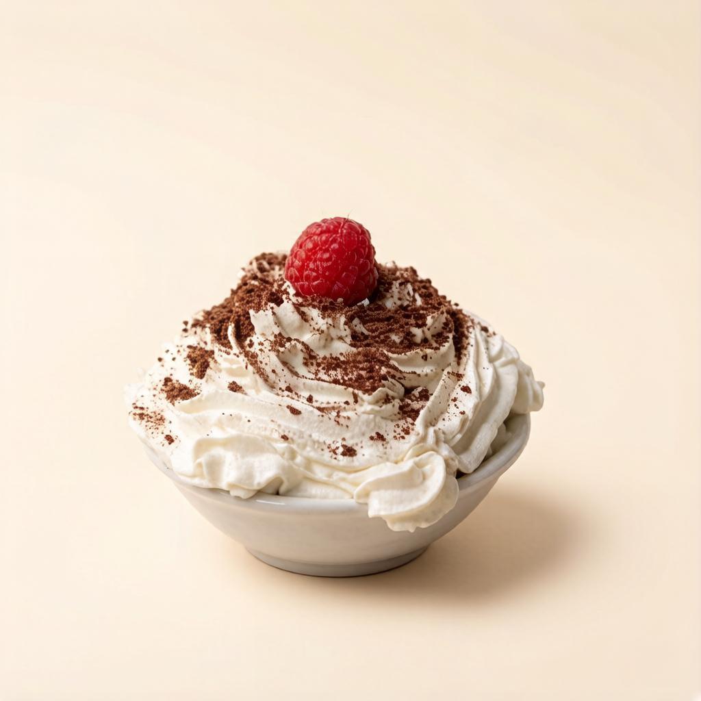 Sorvete de chocolate, creme de avelã, Ovomaltine e chantilly