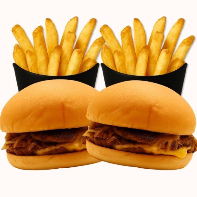 Combo 2 Smashburgers sencillas + 2 Papas