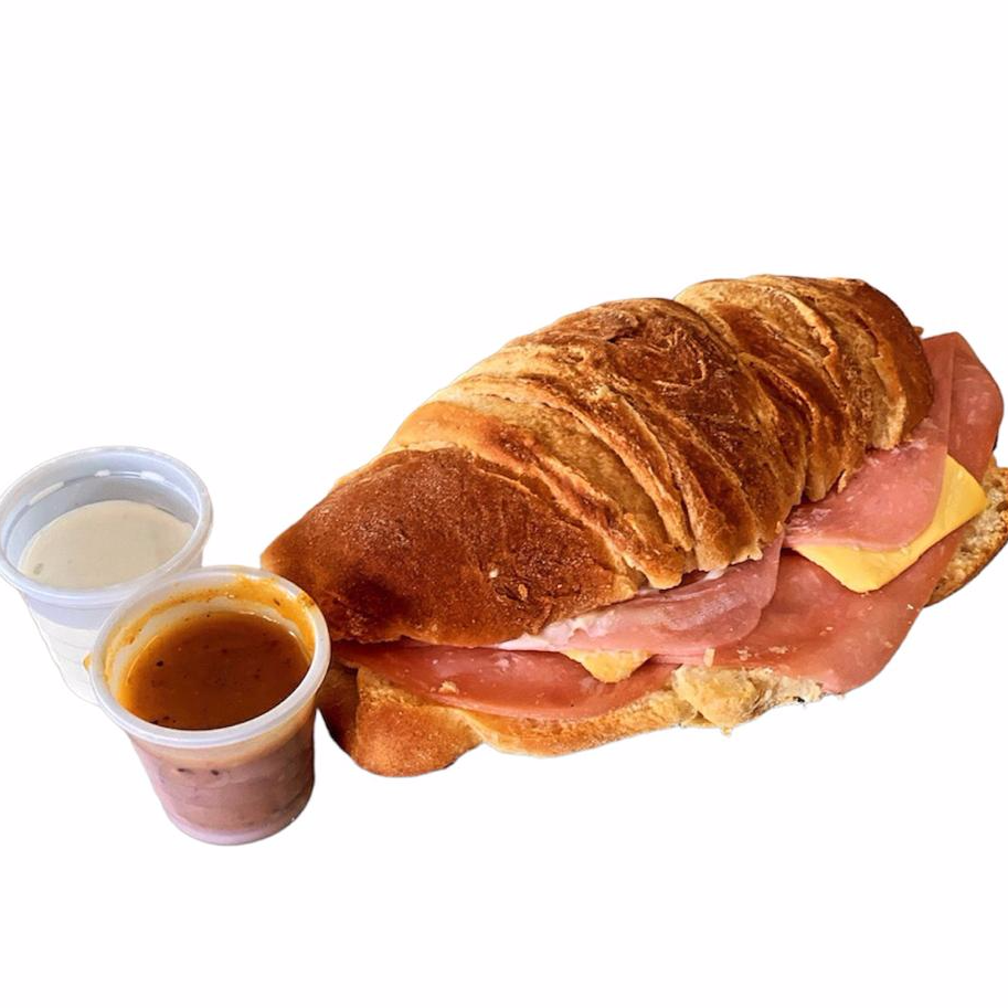 CROISSANT RELLENO DE JAMÓN CON QUESO