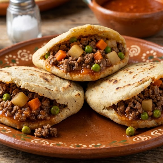 Gorditas Carne Molida en Picadillo