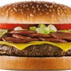 Pão, maionese, milho, alface, tomate, hambúrguer, calabresa, queijo e presunto.