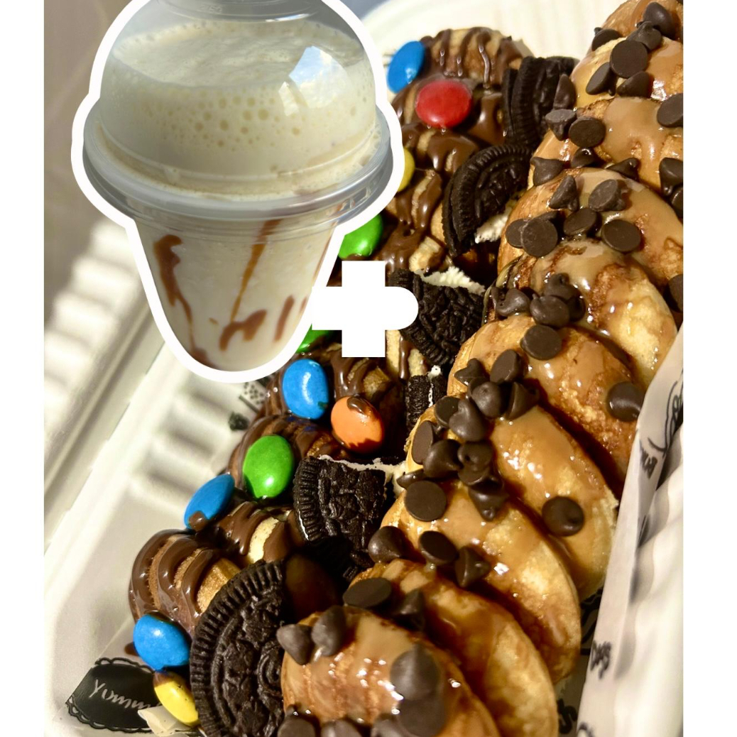 Mini Donas ×20 + Smoothie De Banana