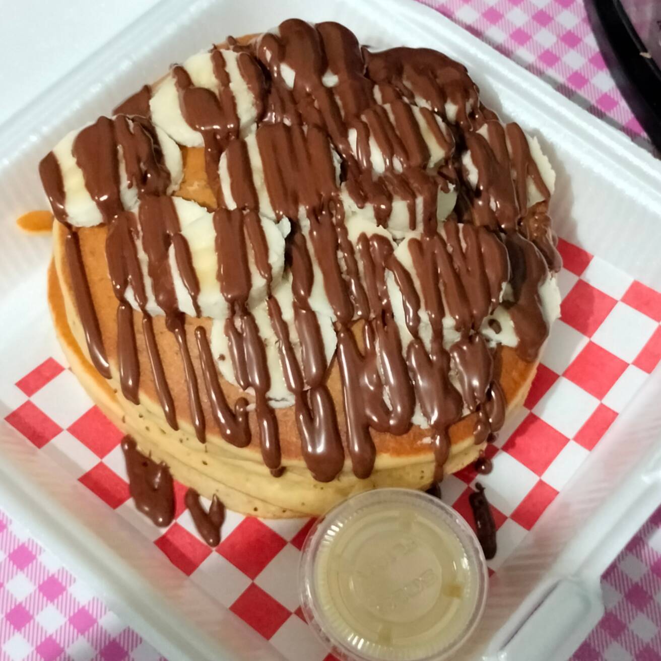 HOTCAKES PLATANO CON CAJETA (3 PIEZAS )