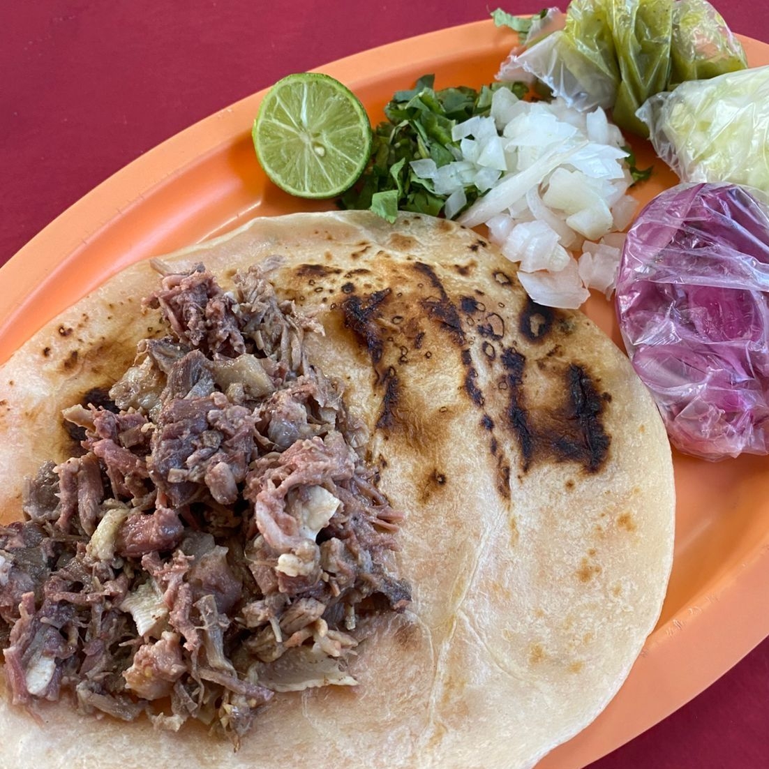 Taco de Harina Cabeza de Res