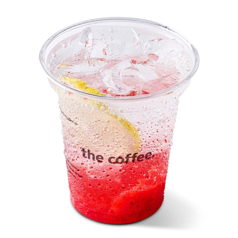 Água com gás, limão siciliano e morango. Fora de série (440ml)