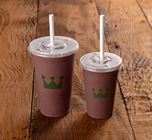 Açaí batido com leite Uht e Whey Protein.