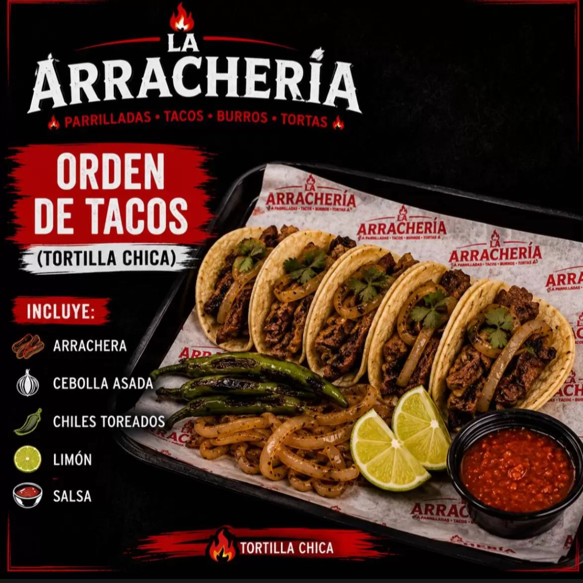 PROMO ORDEN DE 5 TACOS