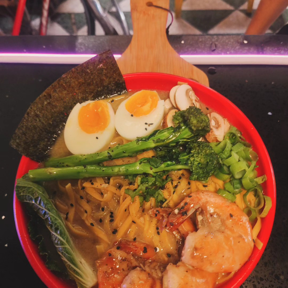Ramen Tonkotsu con Camarón