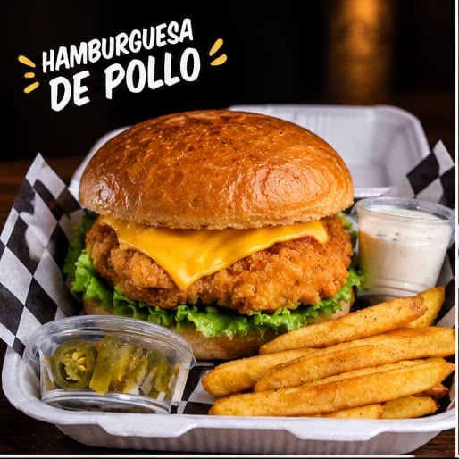 Hamburguesa de Pollo Sencilla