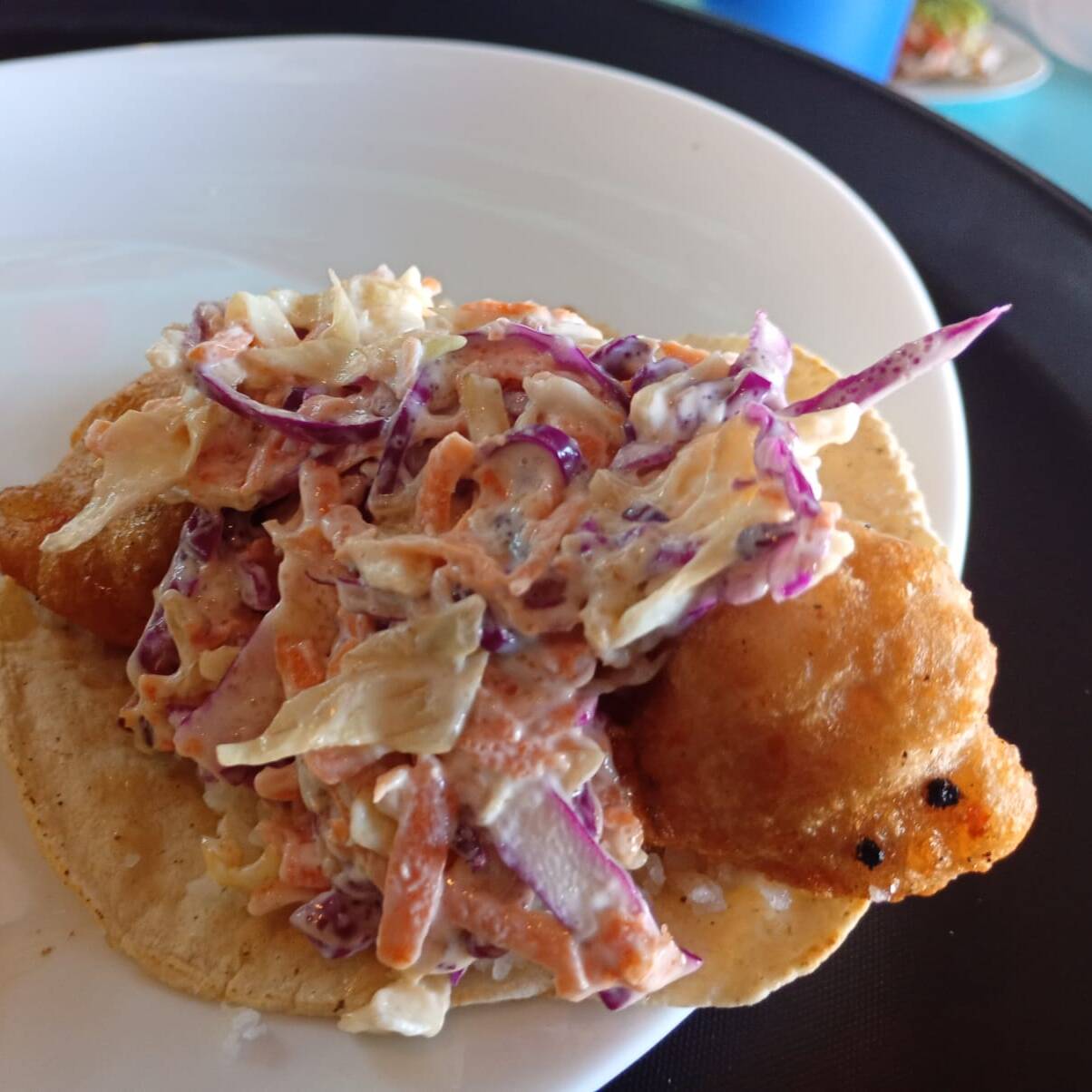 Taco pescado empanizado
