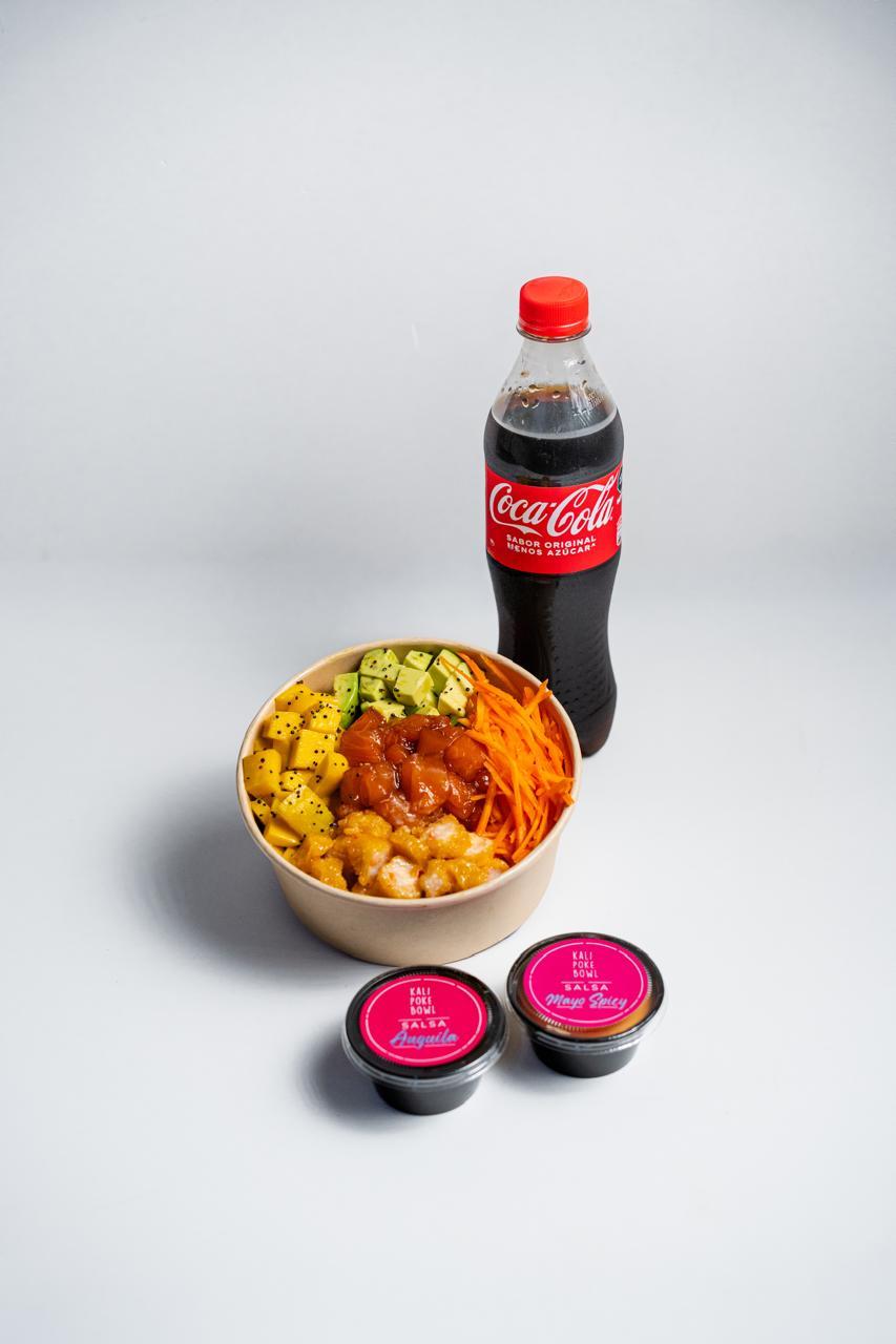 1 Poke + 6 Alitas + Gaseosa