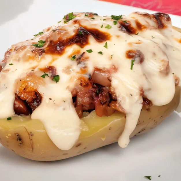 Papa asada con pastor