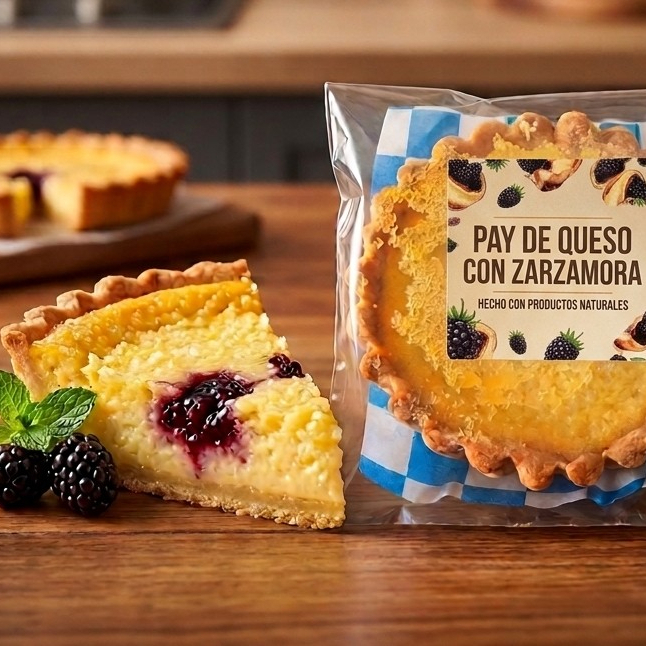 Pay de Queso Con Zarzamora