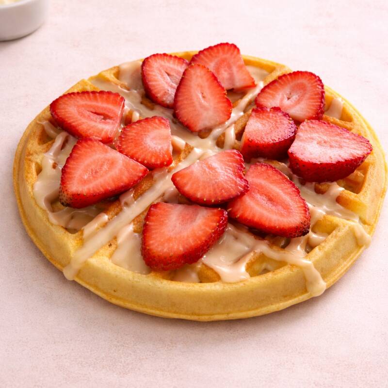 Waffle mas Fresas