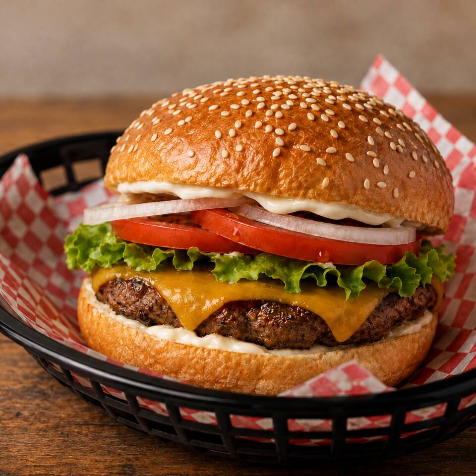 Hamburguesa Con Queso