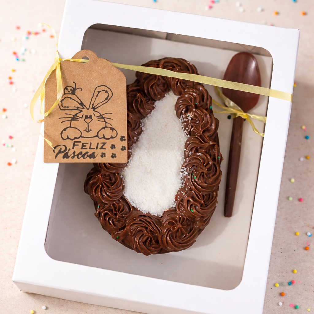 Casca blend, brigadeiro cremoso de coco com brigadeiro 50% 320g. Acompanha colher e decoração