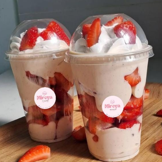 Combo Fresas con Crema Grandes para Dos 🍓💞🥄