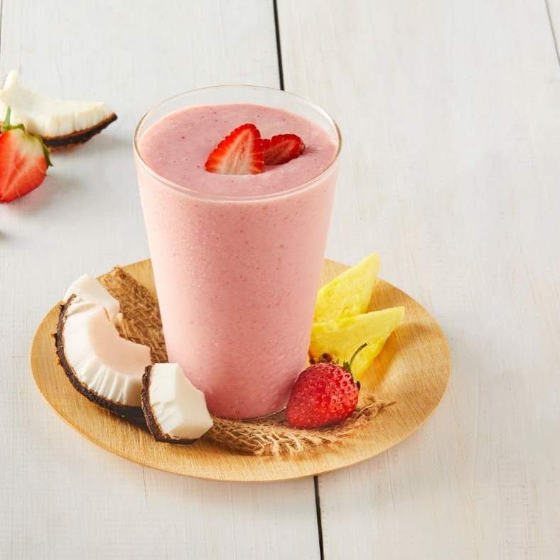 JUGO FRESA EN LECHE