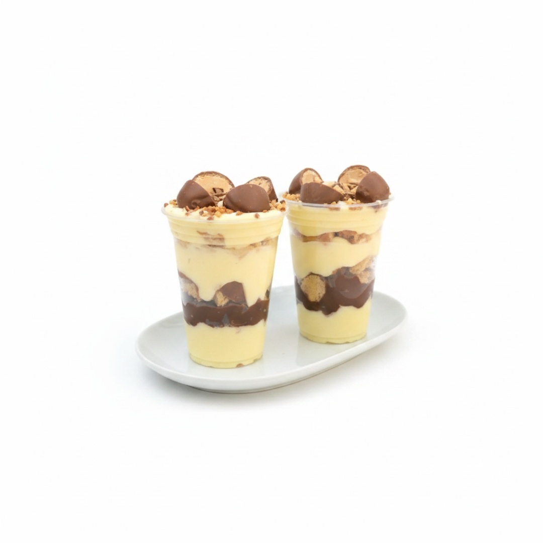 Brigadeiro ao leite c/ ninho e castanha c/ bombom sonho de valsa (250ml)