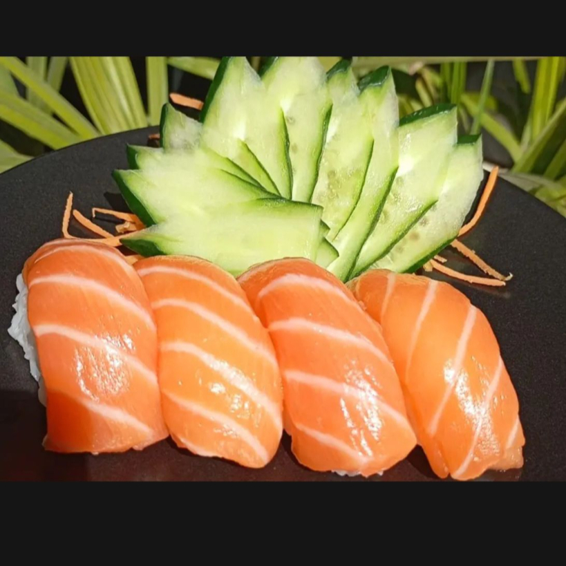 4 Unidades - Salmão e arroz