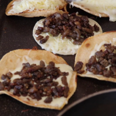 Volcán de carne asada