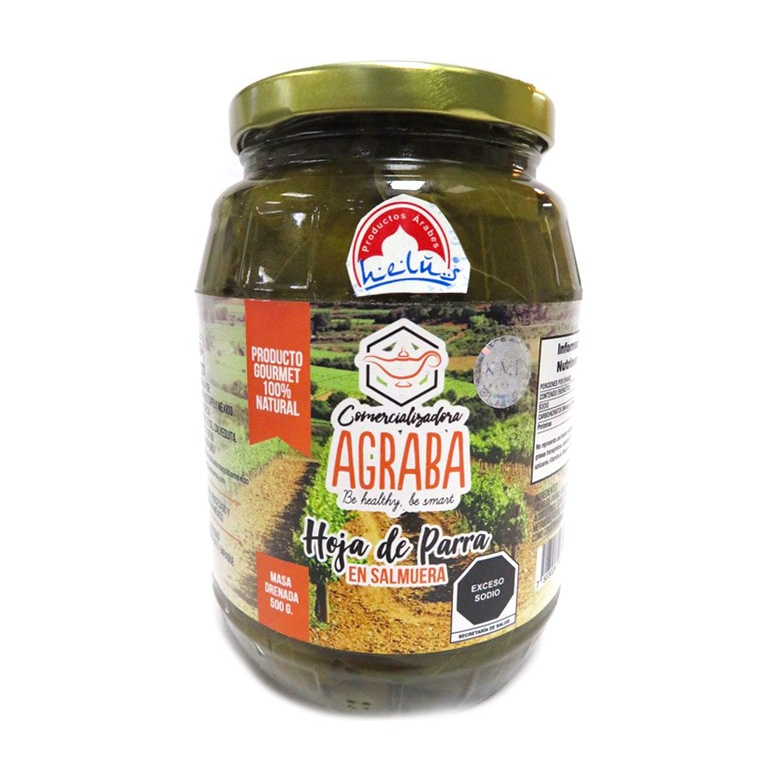 Frasco de Hojas de Parra 500 g