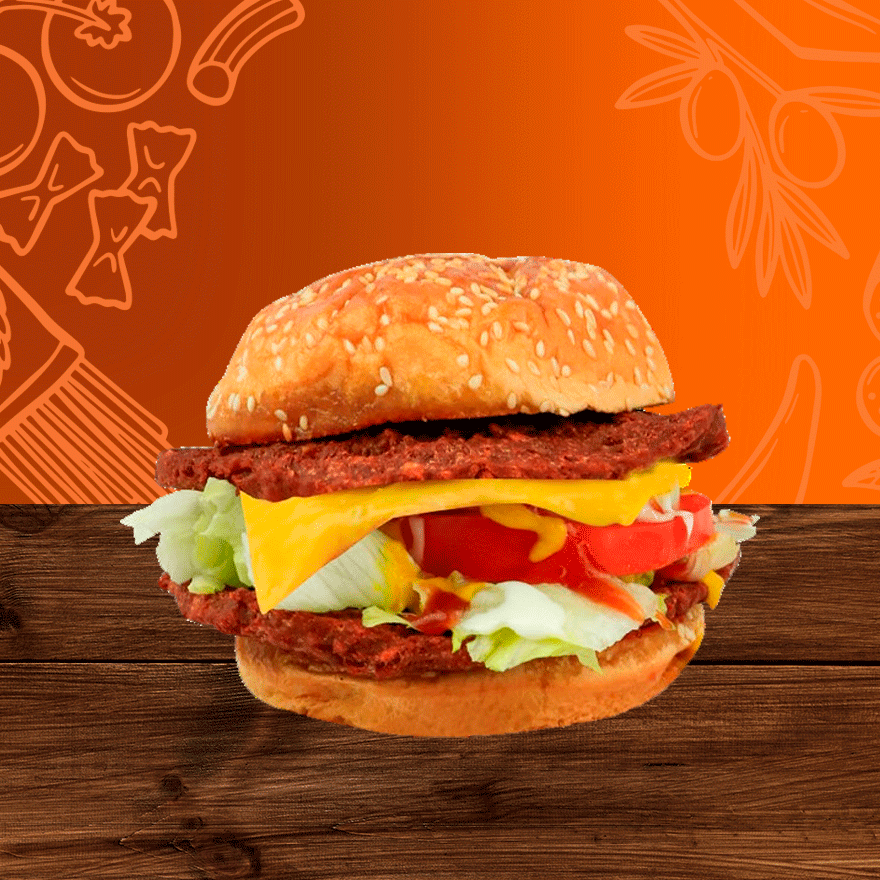 Hamburguesa Doble Carne Con Queso