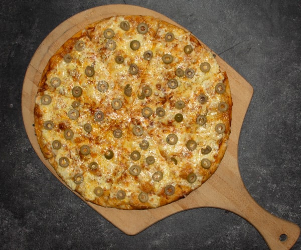 Pizza de aceituna verde