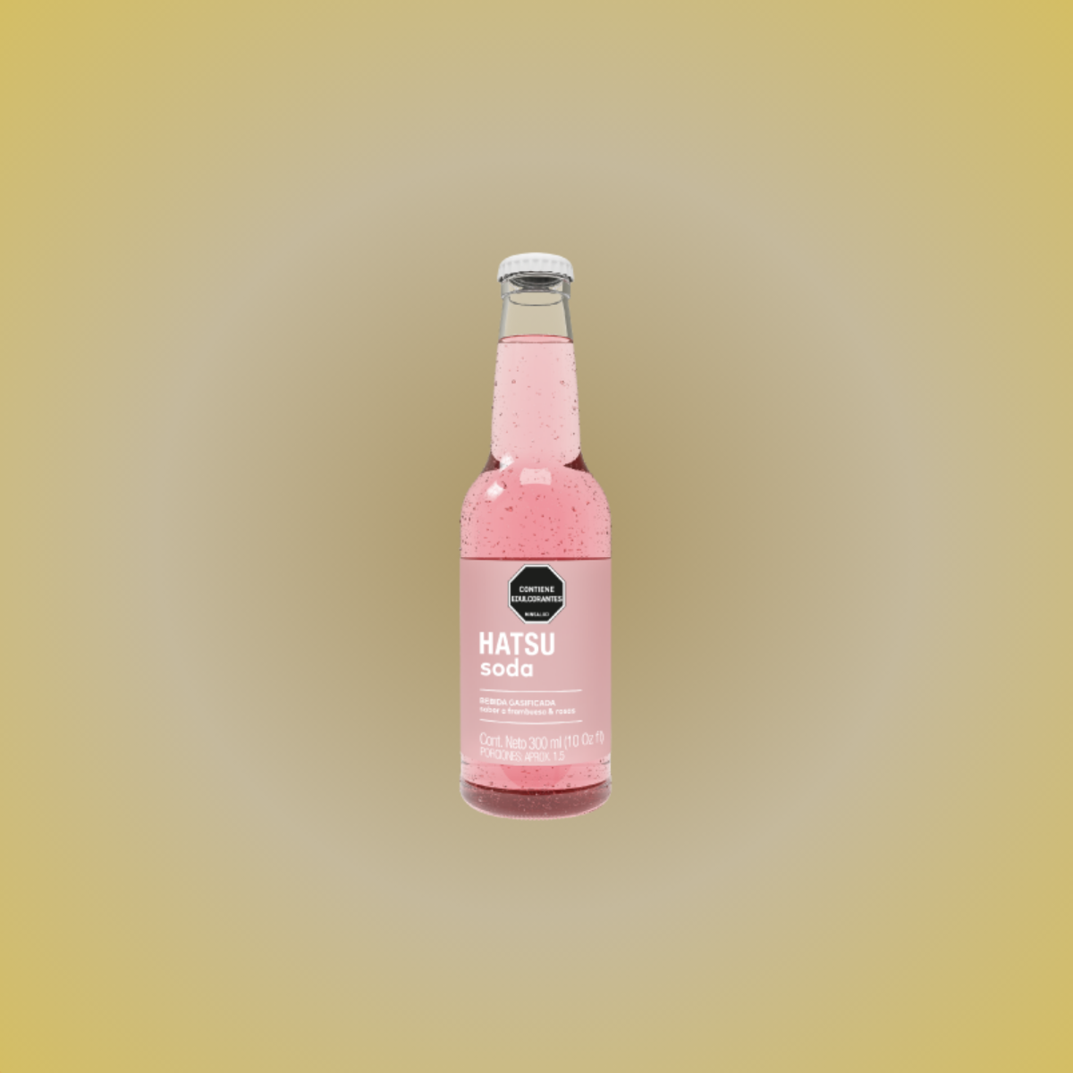 Soda HATSU Frambuesa Rosas Original 300 Ml
