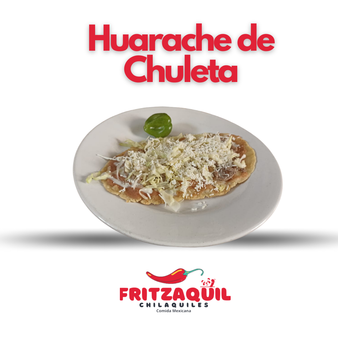 Huarache con Chuleta Ahumada