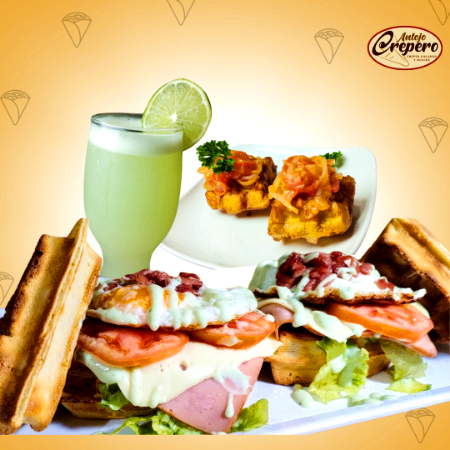 Waffle Club House +Patacones + Limonada
