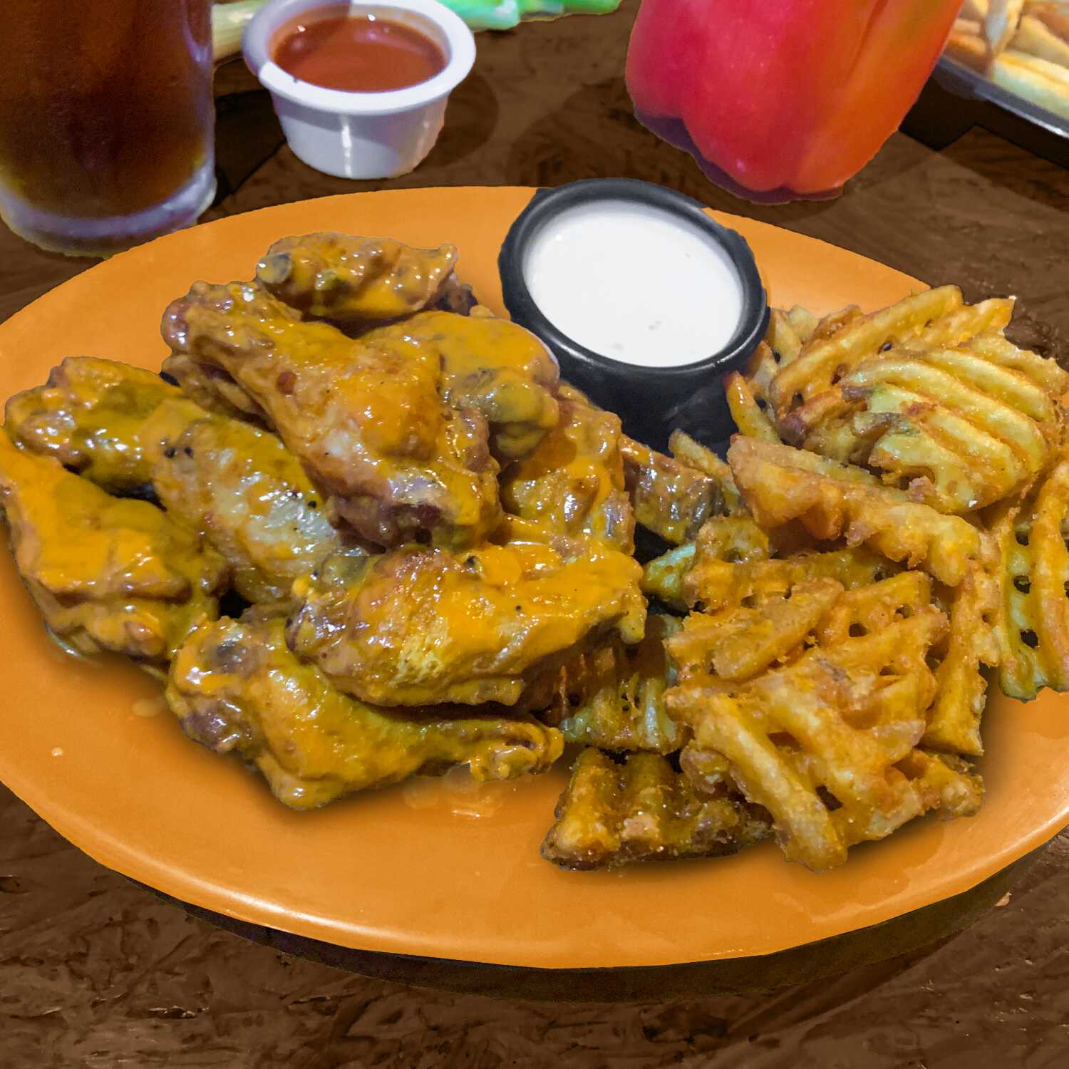 12 Warumo Wings con Papas