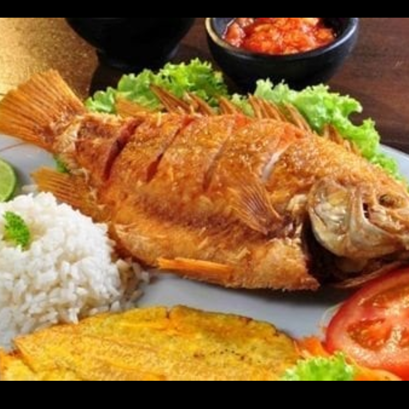 Mojarra Roja Frita ( en Corriente )