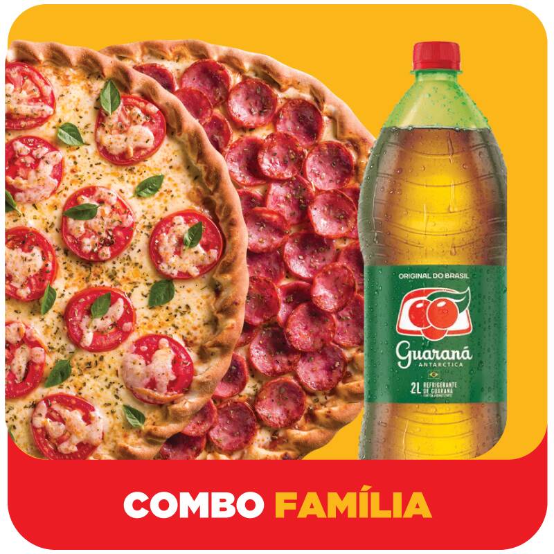 8 fatias cada pizza + antartica 1L