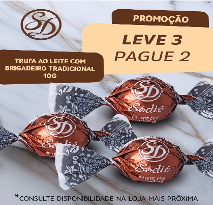 LEVE 3 PAGUE 2 - TRUFA AO LEITE DE BRIGADEIRO 10G
