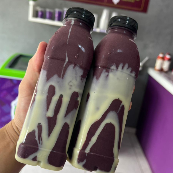 O melhor açaí da região!!! Batido com Leite condensado, Leite em pó e Ovomaltine