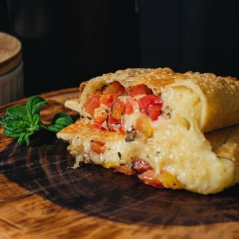 O clássico de queijo mussarela, tomate picado e um toque de manjericão. Massa crocante e sequinha, Pastel de 20x10cm, recheado de ponta a ponta, preparado e frito na hora.
*imagem ilustrativa