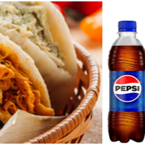 Combo Majas 2 (Arepa de Queso+Arepa Mechuda+Pepsi)